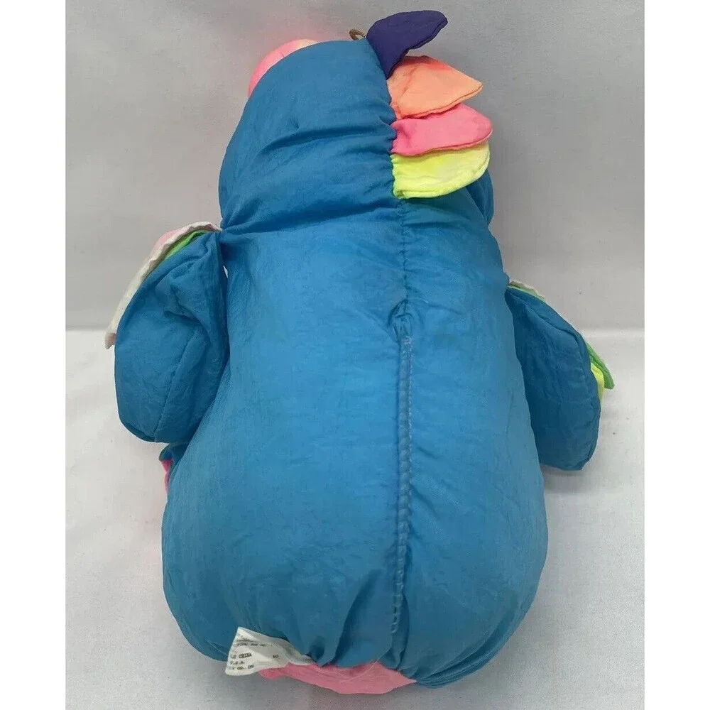 Vintage Ace Novelty Neon Bird Plush Nylon Puffalump 10